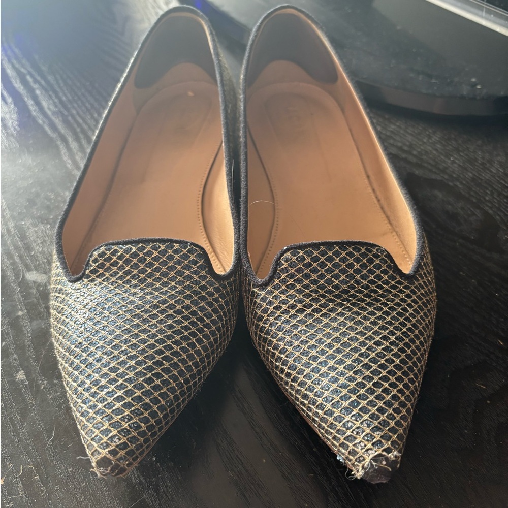 J Crew embellished flats. Size 9.